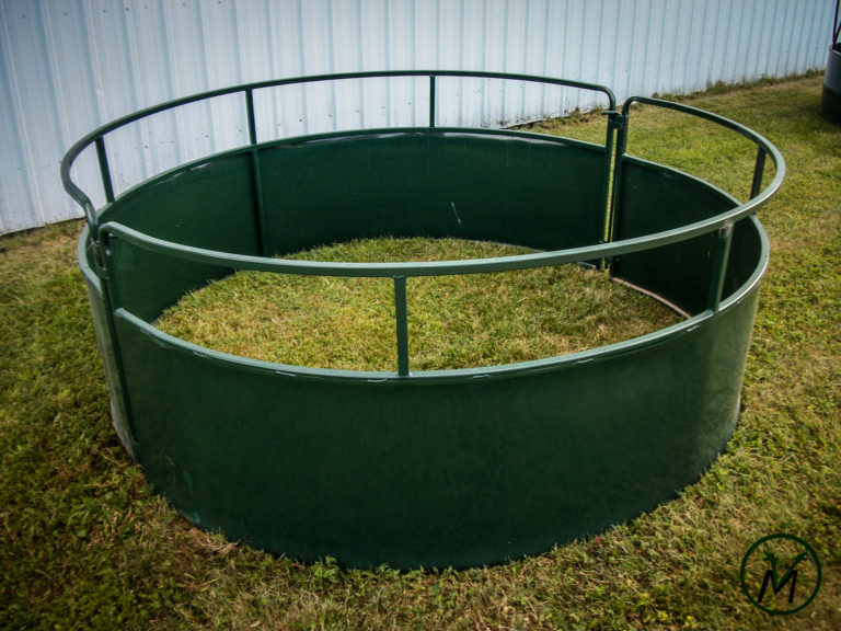 collapsible round bale feeder